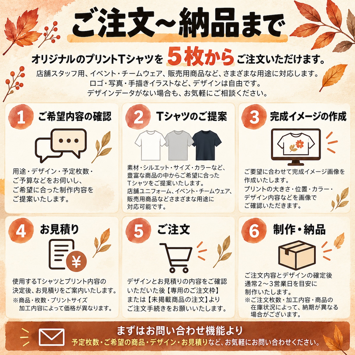 デザインから別注カスタムプリントT他5枚～できます ご希望に合わせたプリントTシャツを制作いたします。 イメージ2