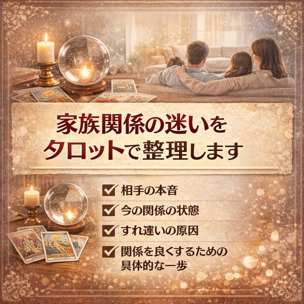 家族関係の悩みを丁寧に読み解きます 家族の本音と関係修復のヒント！ イメージ1