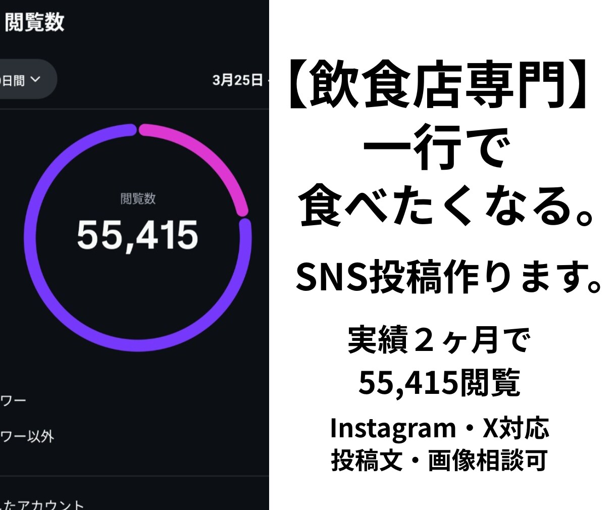 飲食店SNSの投稿を作成・添削します お客様目線で改善案を提案します。 イメージ1