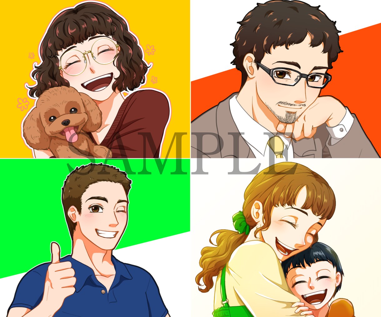 パッと目を引く！好印象のイラスト描きます 理想通りのアイコンイラストをお描きします！ イメージ2