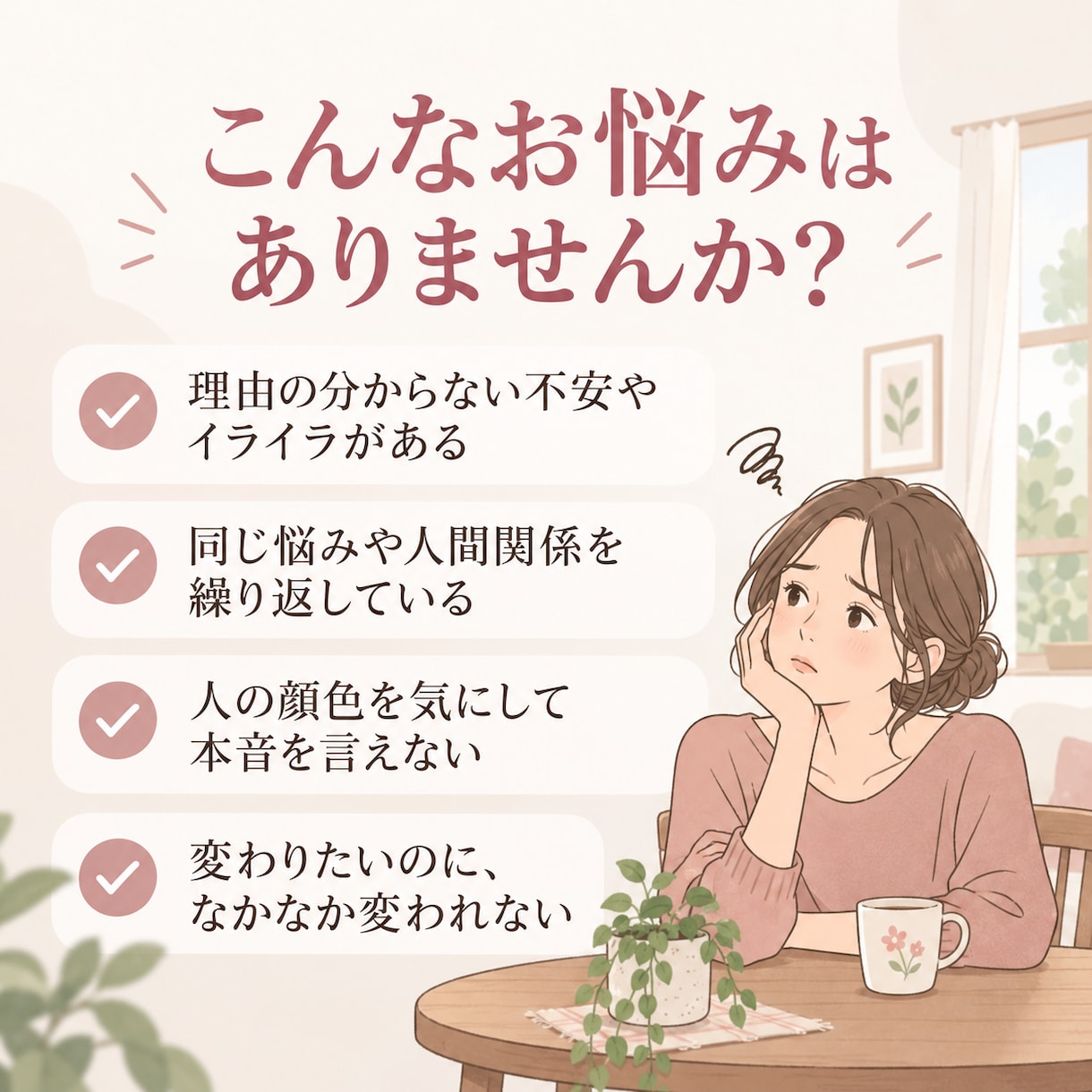 本気で自分を変えたい方の感情解放をお手伝いします 「何度も同じことで悩んでしまう…」その根っこを一緒に探します イメージ2