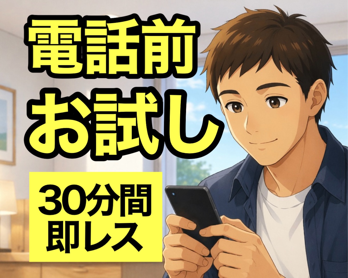30分間！無制限！即レス！相談・雑談相手になります いきなり電話は不安？少しだけ相談したい？今すぐ可能な時アリ！ イメージ1