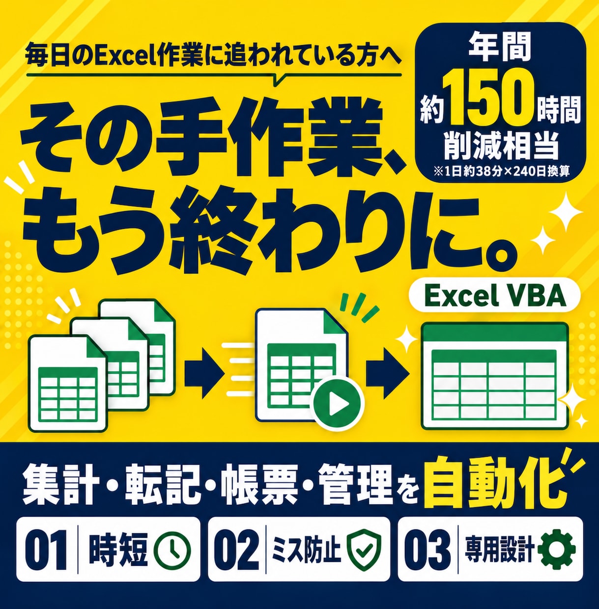 Excel VBAで面倒な業務を自動化します 現役製造業勤務｜現場目線で使いやすい専用ツールを制作 イメージ1