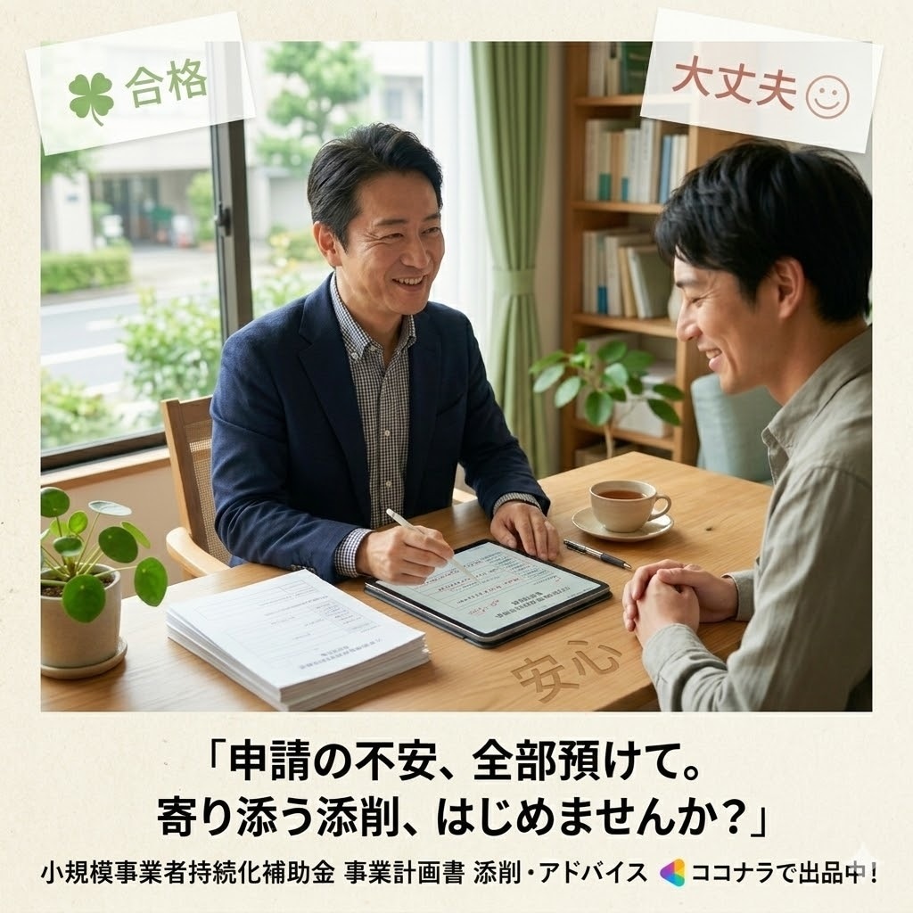 持続化補助金の事業計画書を添削します 元助成金コンサルの行政書士が、審査員に刺さる計画書へ添削 イメージ1