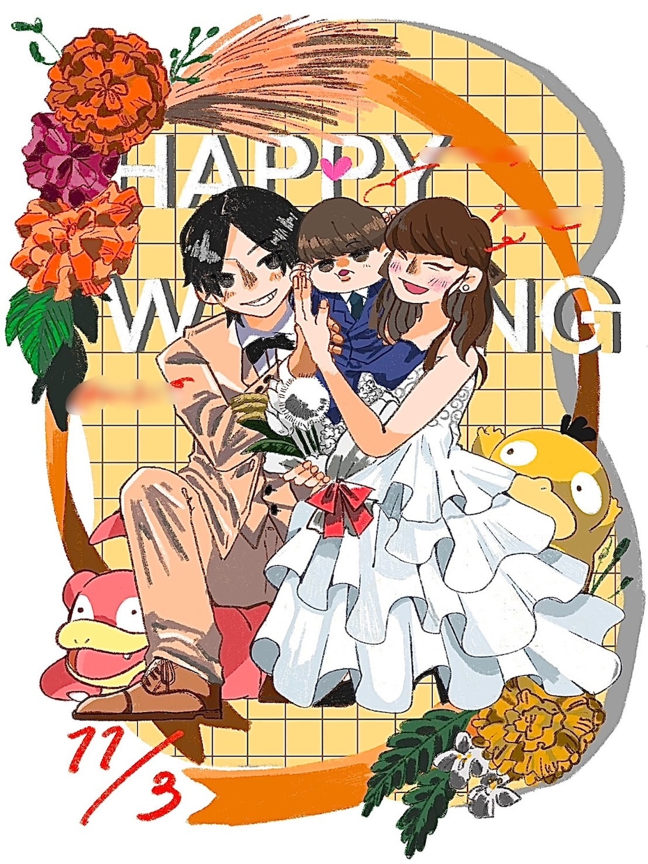 結婚式のウェルカムボードお作りいたします お写真の加工からイラストまで！今だけ5000円！ イメージ1