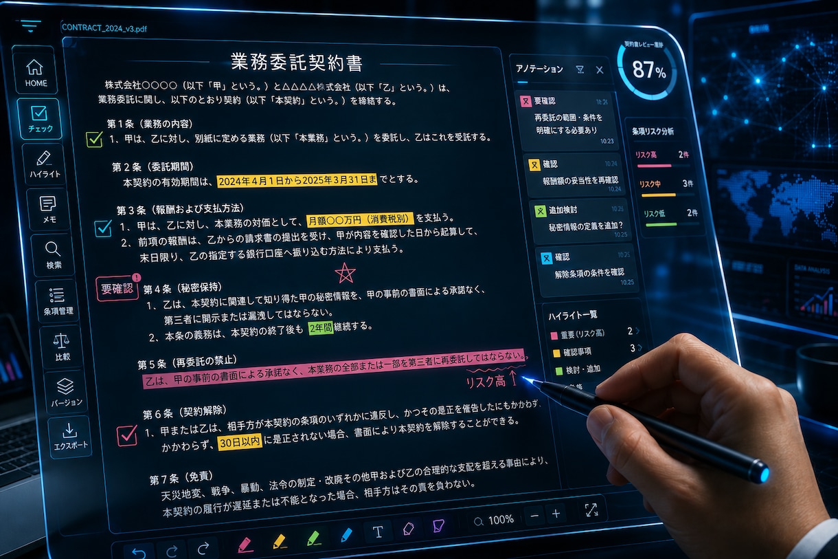 専門行政書士が契約書、利用規約の部分修正を致します 「全体は大丈夫。でもこの条項だけ不安」といった方向けサービス イメージ1