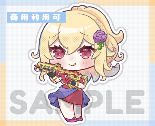 武器(銃・刀など)を持った SDキャラお描きます アイコン、グッズ用等のSDキャラ、ちびキャラをお描きします イメージ4