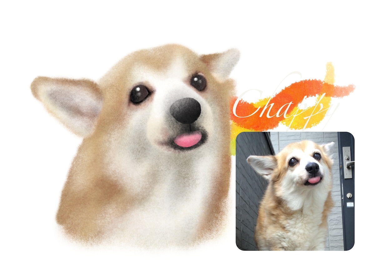 ペット◆あったかくてやさしいふわふわ似顔絵描きます 大切なペットのお写真イラストにいたします イメージ3