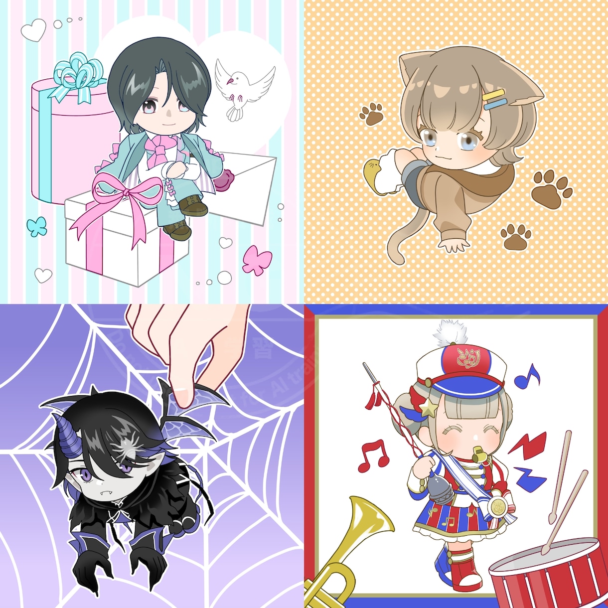 ミニキャライラスト制作します ぷにっと可愛いミニキャライラストお描きします イメージ5