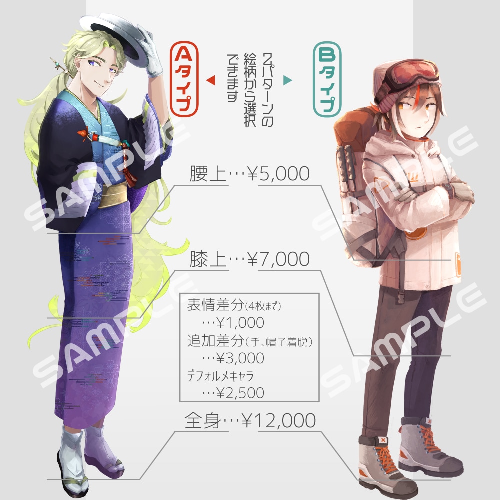 TRPG＆ゲーム等用キャラクター立ち絵依頼受付ます TRPG、ゲーム、SNS等様々な用途にお使いいただけます イメージ2