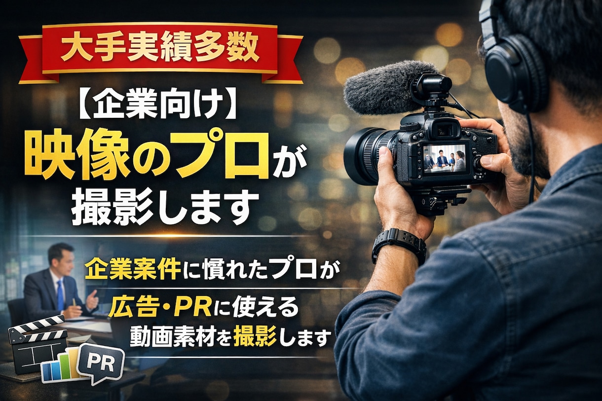 素材撮影のみ｜広告・PR用の動画素材を撮影します 半日撮影｜プロが広告・PRに使える動画素材を撮影します イメージ1