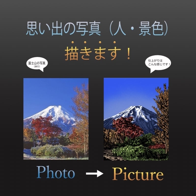お気に入りの写真をイラスト化します お値段以上の作品をご提供します！ イメージ2
