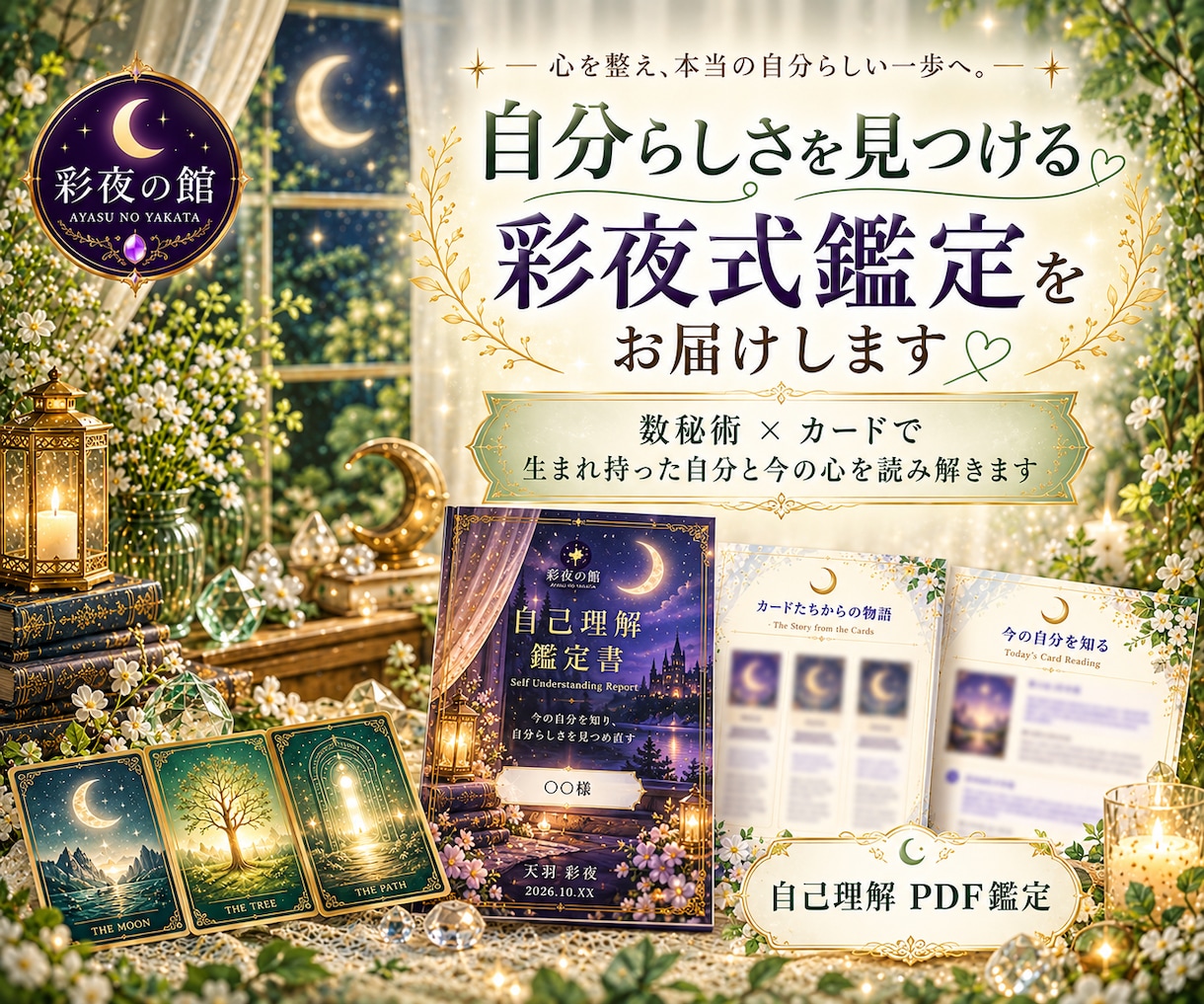 数秘術とタロットで「今の自分」を深く読み解きます 自分らしさが分からなくなった時見つめ直すあなただけの鑑定書 イメージ1