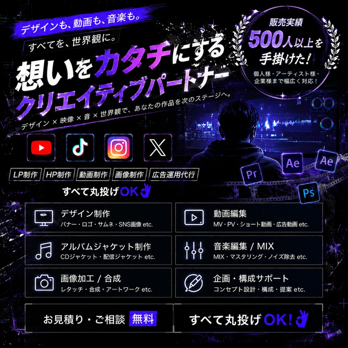 データのmix,masteringを行います 音声データを投げるだけ！mix,masteringを行います イメージ1