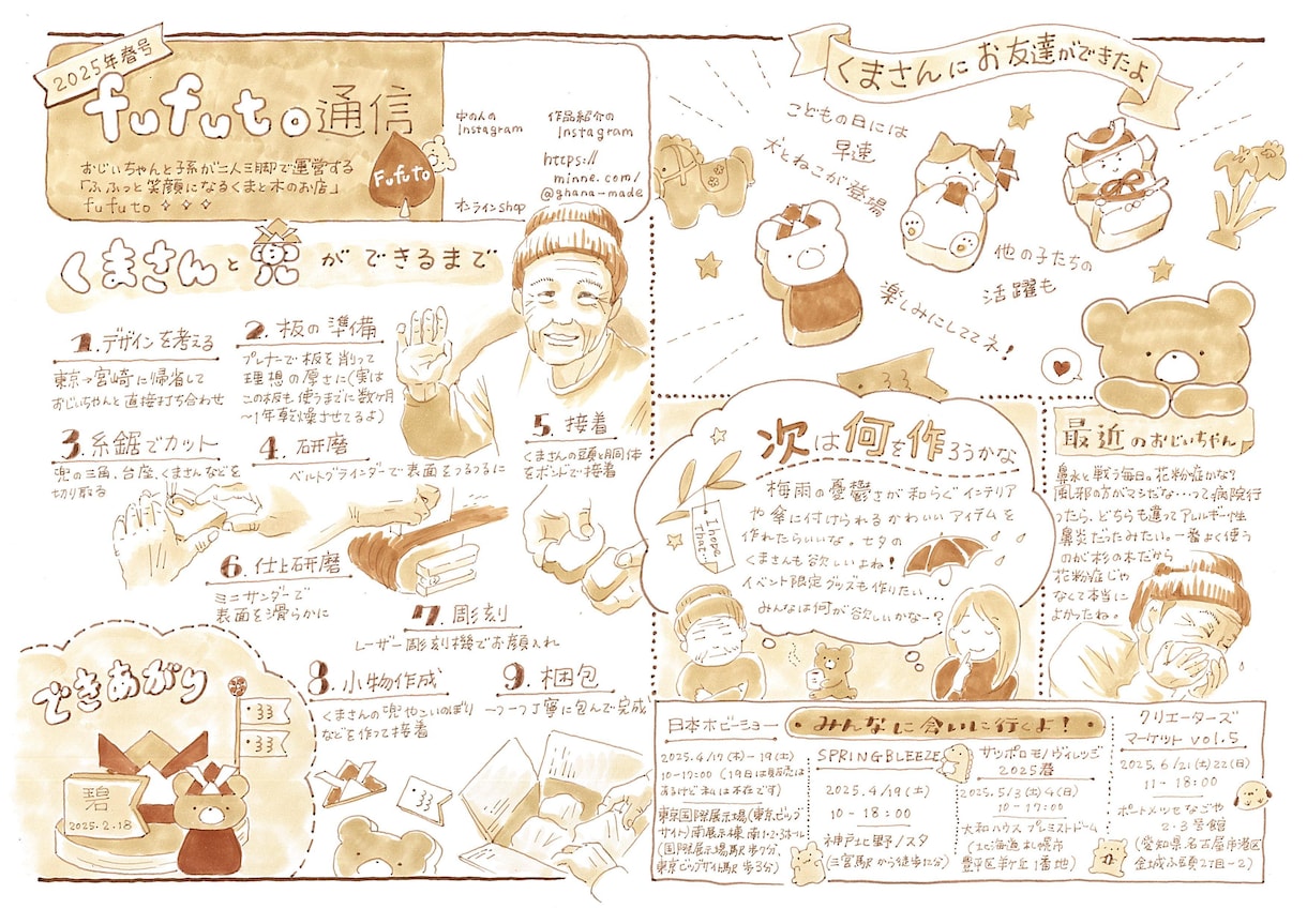 用途いろいろ【新聞風チラシ】かわゆく♡手描きします ！思わず読んじゃう〜チラシやニュースレターイラスト多めも◎！ イメージ6