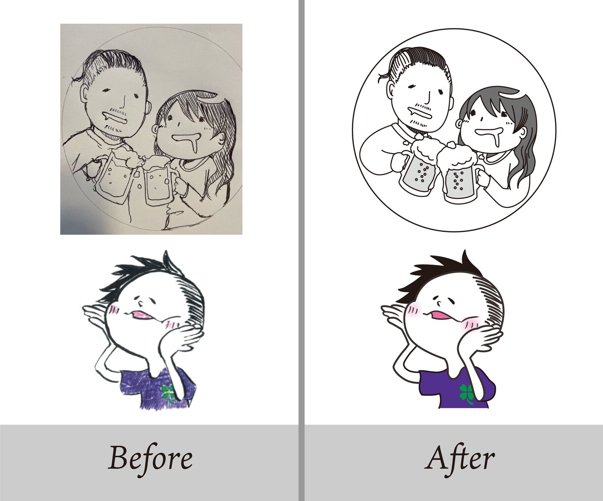 画像や手書きイラストやロゴなどAiデータ化します データ作成のお手伝いをさせて頂きます! イメージ4