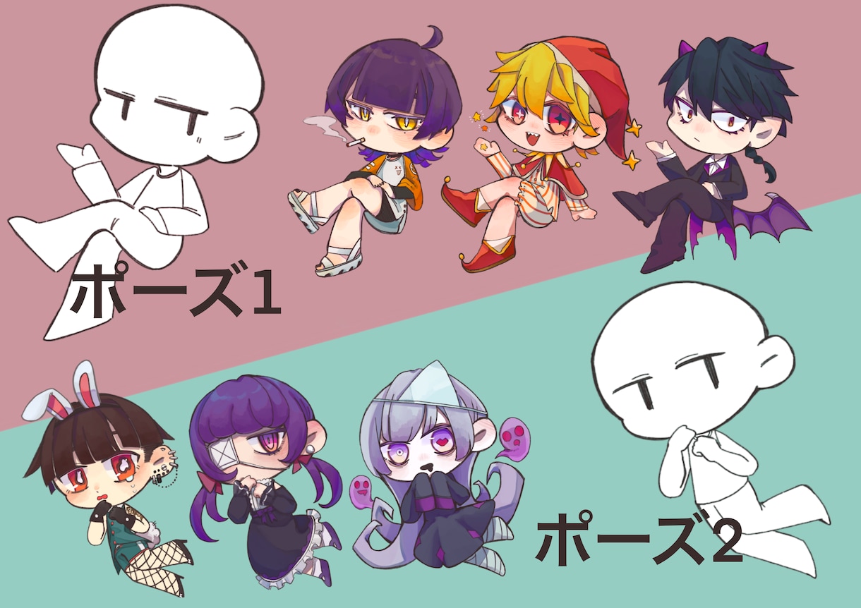 あなただけのミニキャラクターを制作します お客様のオリジナルミニキャラクターを作りませんか？ イメージ2