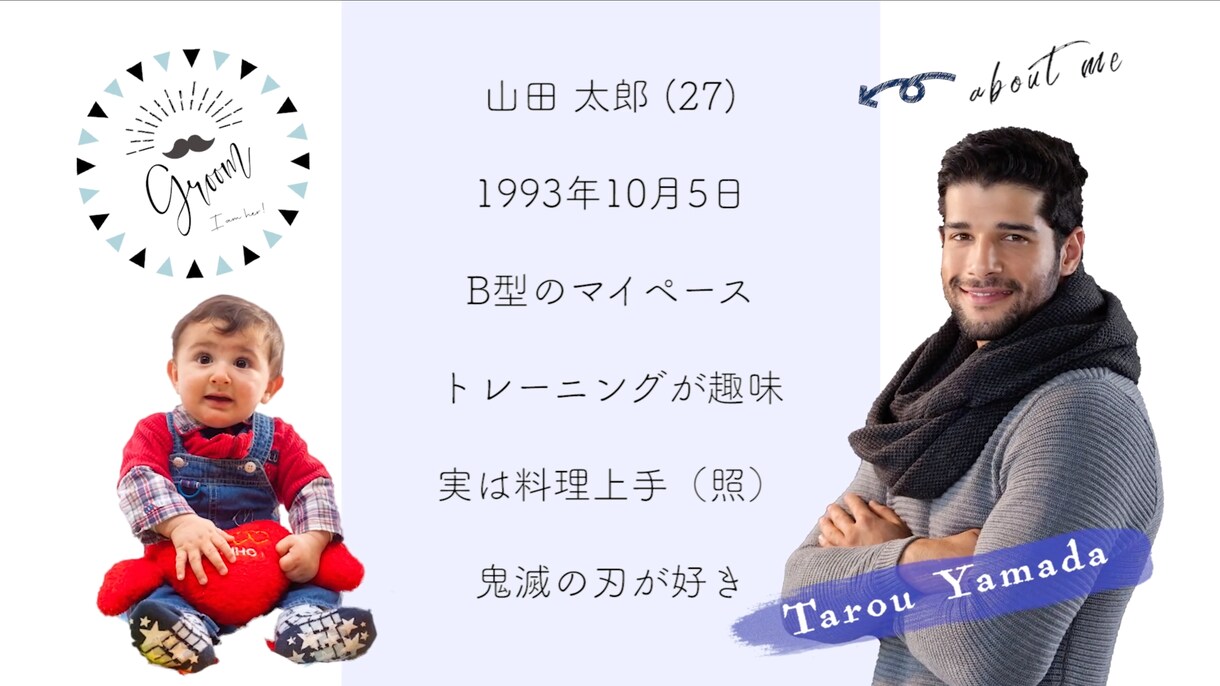 お洒落な結婚式オープニングムービー作ります ゲスト紹介・開演前のお願い・お2人の出逢い等オリジナルで イメージ3