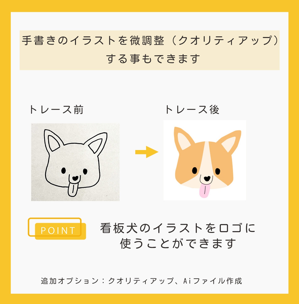 手書きイラスト・ロゴのAIデータ作成します イラレを使用して丁寧にトレース、データ化します イメージ3