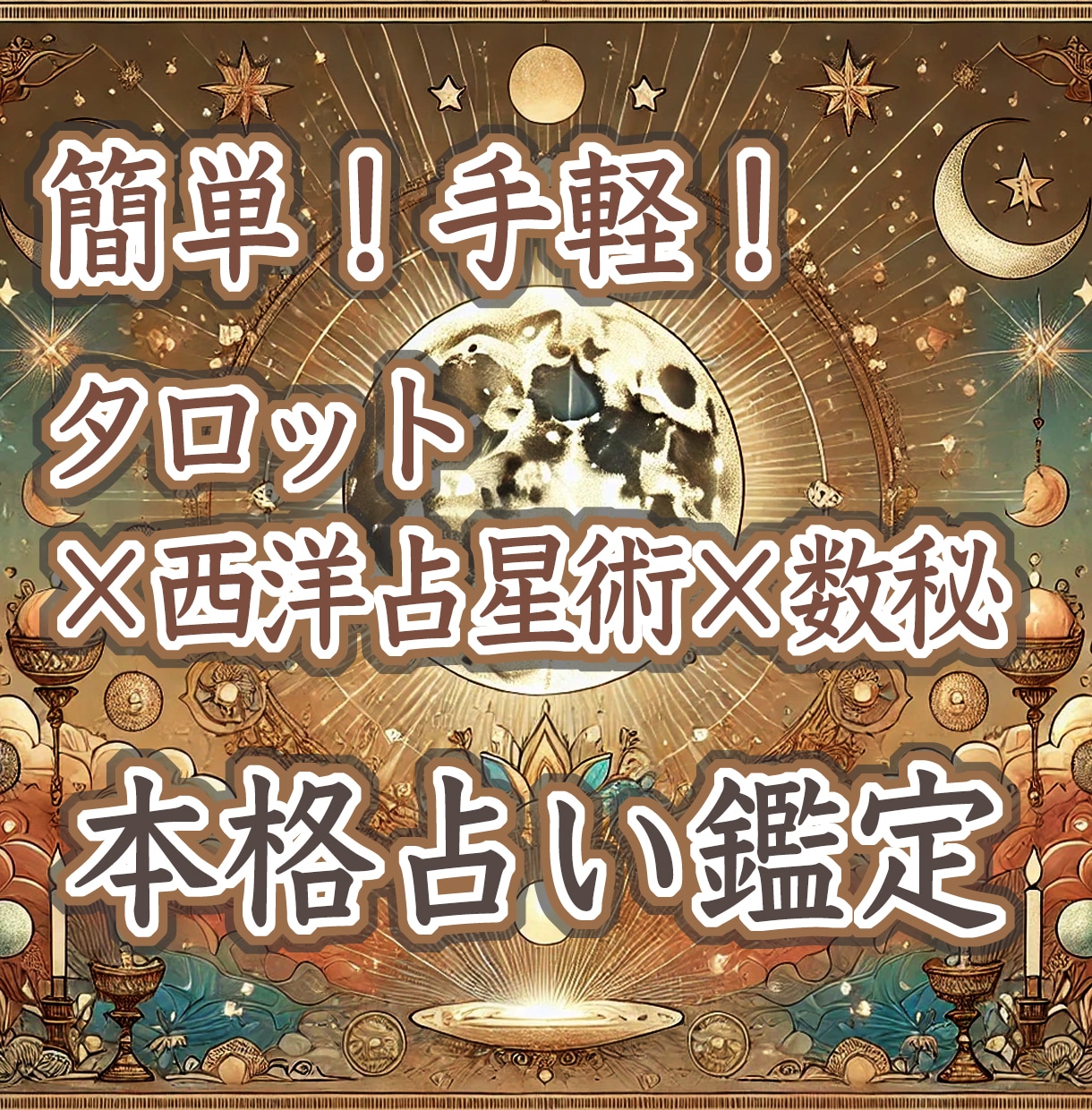 お手軽！タロット×西洋占星術×数秘で本格鑑定します 占いたい「テーマ」と生年月日を送るだけで手軽に本格鑑定！ イメージ1