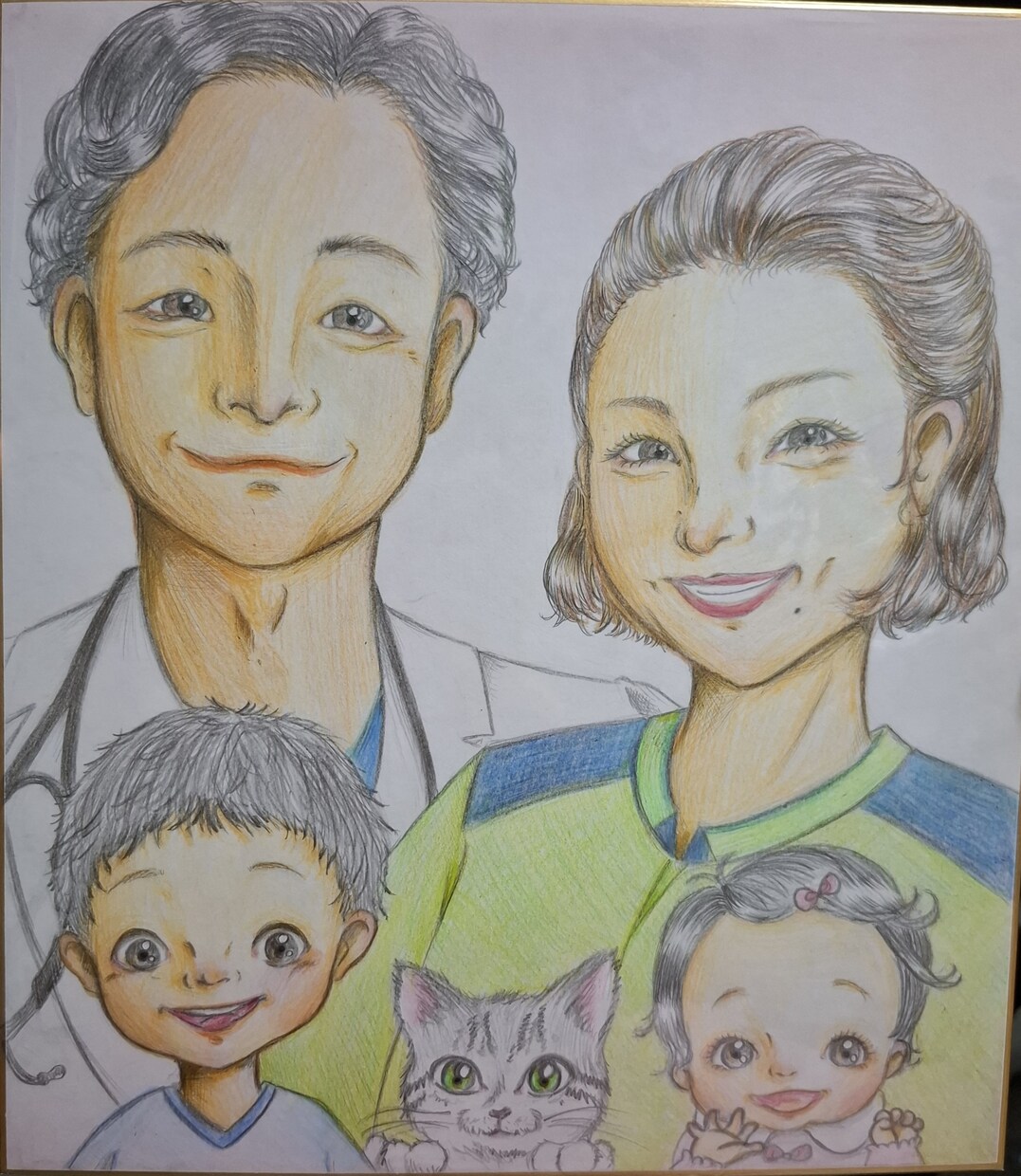 優しい雰囲気の似顔絵お描きします お祝いやイベントにぜひ！ご家族やご友人や大事なペットさんなど イメージ2