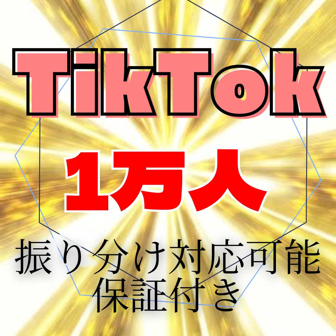 TikTok1万人フォロワー増やします ✅副業に超おすすめ!収益化条件の1つ達成可能になります! イメージ1