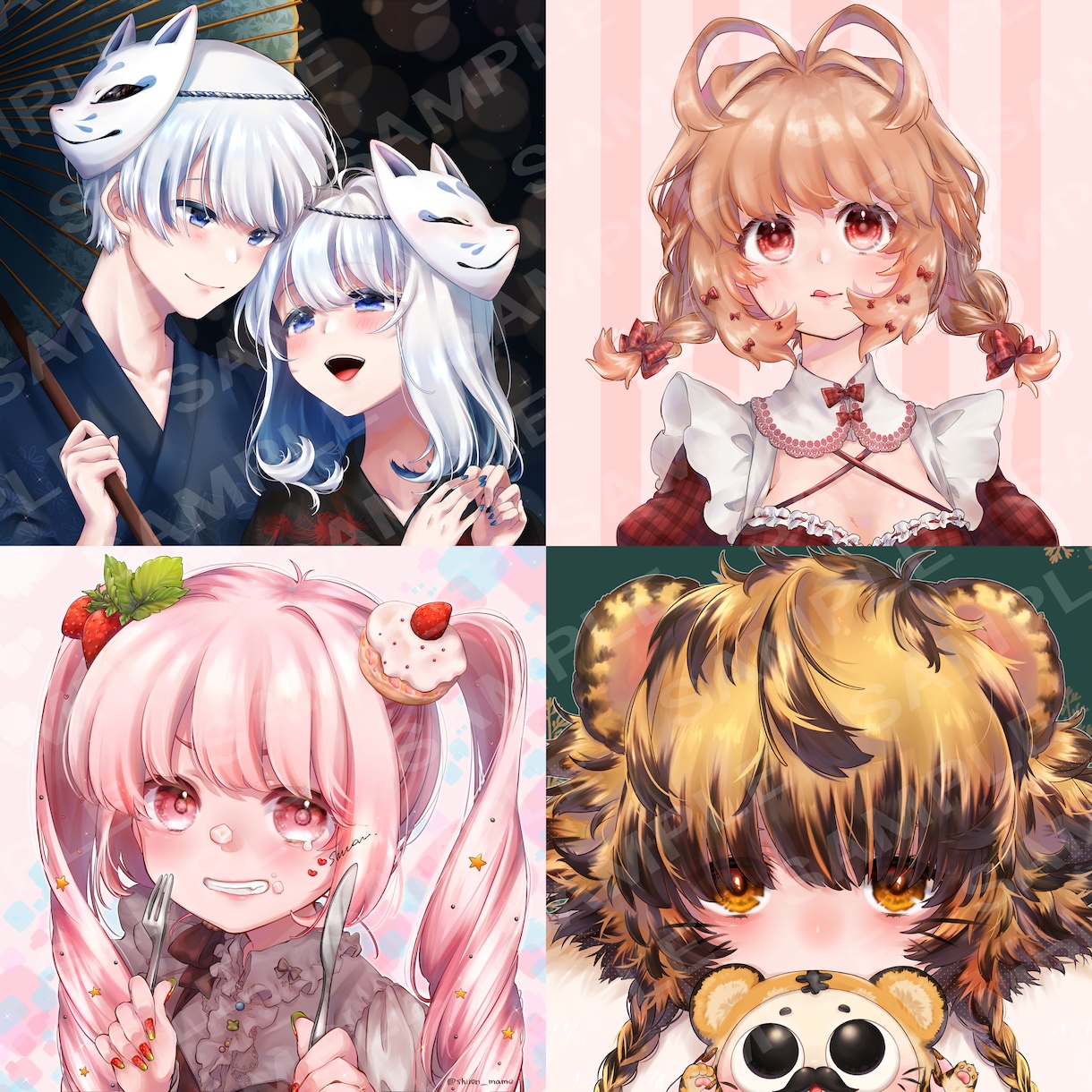 SNS用アイコンやヘッダー作制いたします やわらかい雰囲気のかわいいイラストが得意です！ イメージ3