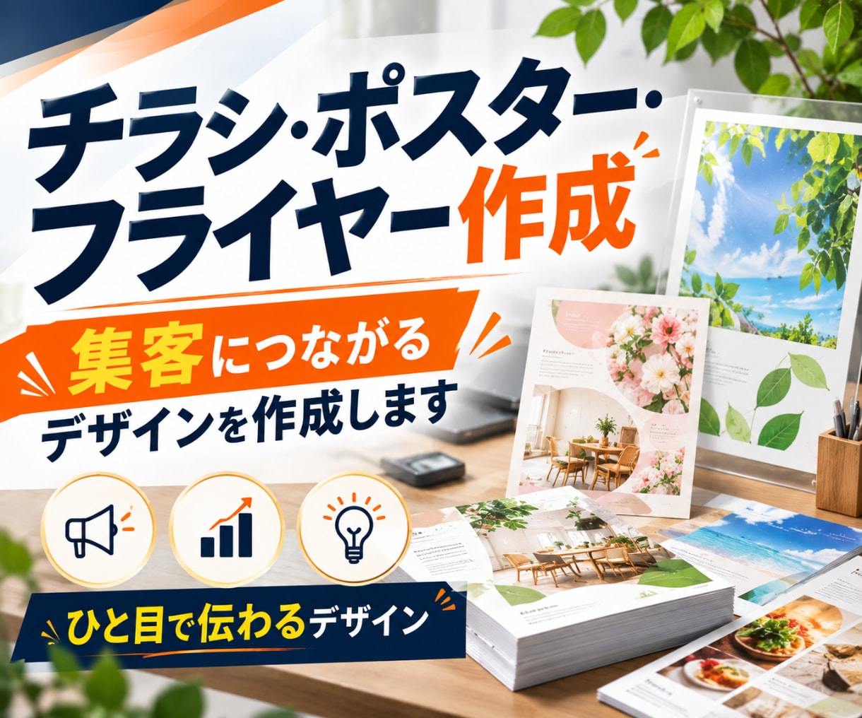 集客につながるチラシ・ポスター・フライヤー作ります 店舗/教室/整骨院/サロン/開業/個人事業主/フリーランス イメージ1