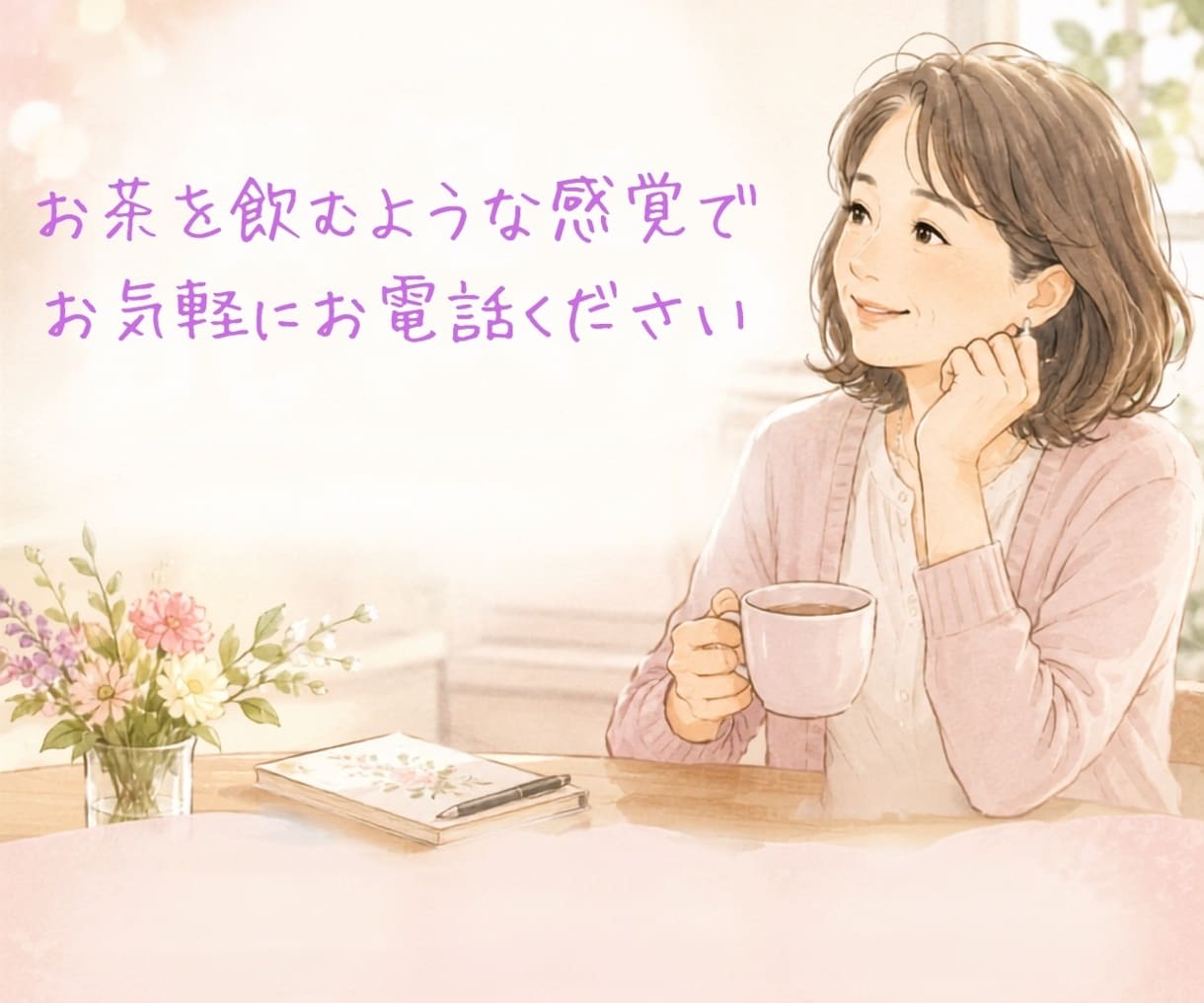 40代〜60代の方へ☘️友達感覚でお話します 更年期/話し相手/介護/夫婦/趣味/生きがい/空の巣症候群 イメージ3