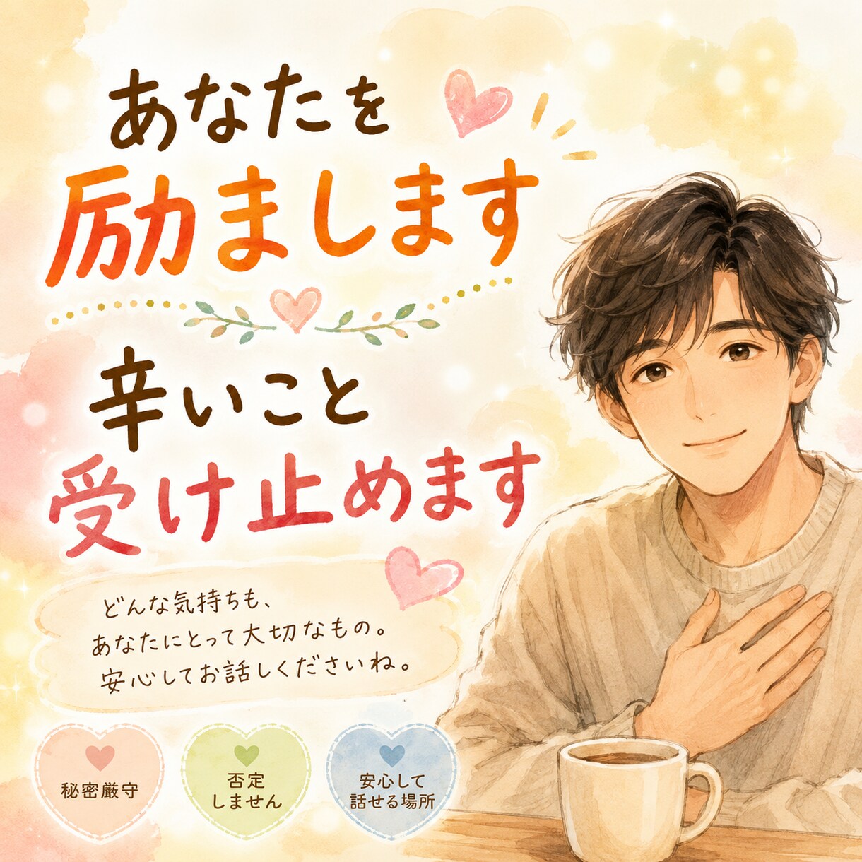 心がすり減っている方励まします 「もう無理かも…」そんな時こそ一人で悩まず話してみませんか？ イメージ1
