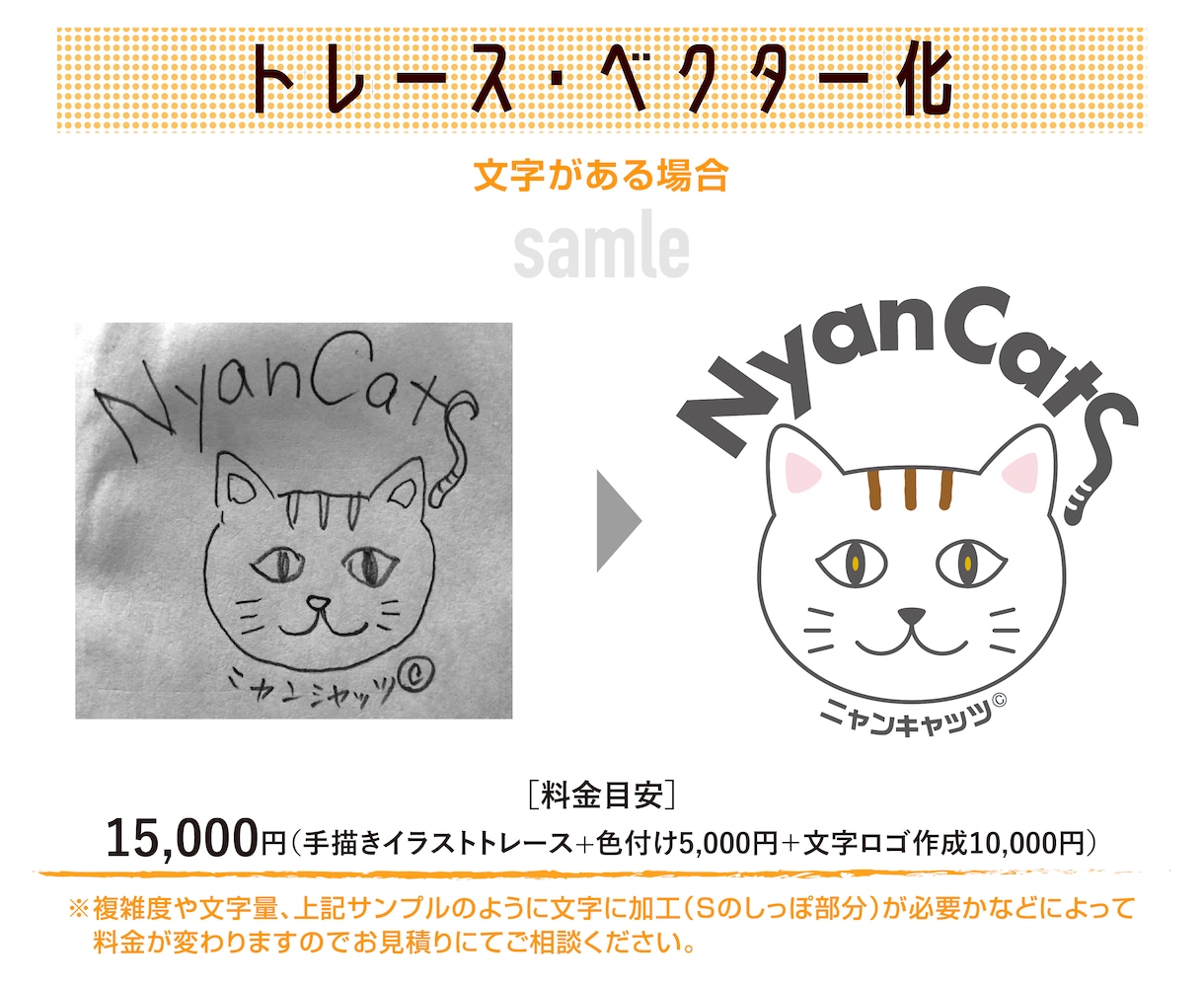 イラストレーターでトレース・ベクター化承ります イラレで手描きイラスト・図面・ロゴなどをトレースいたします イメージ5