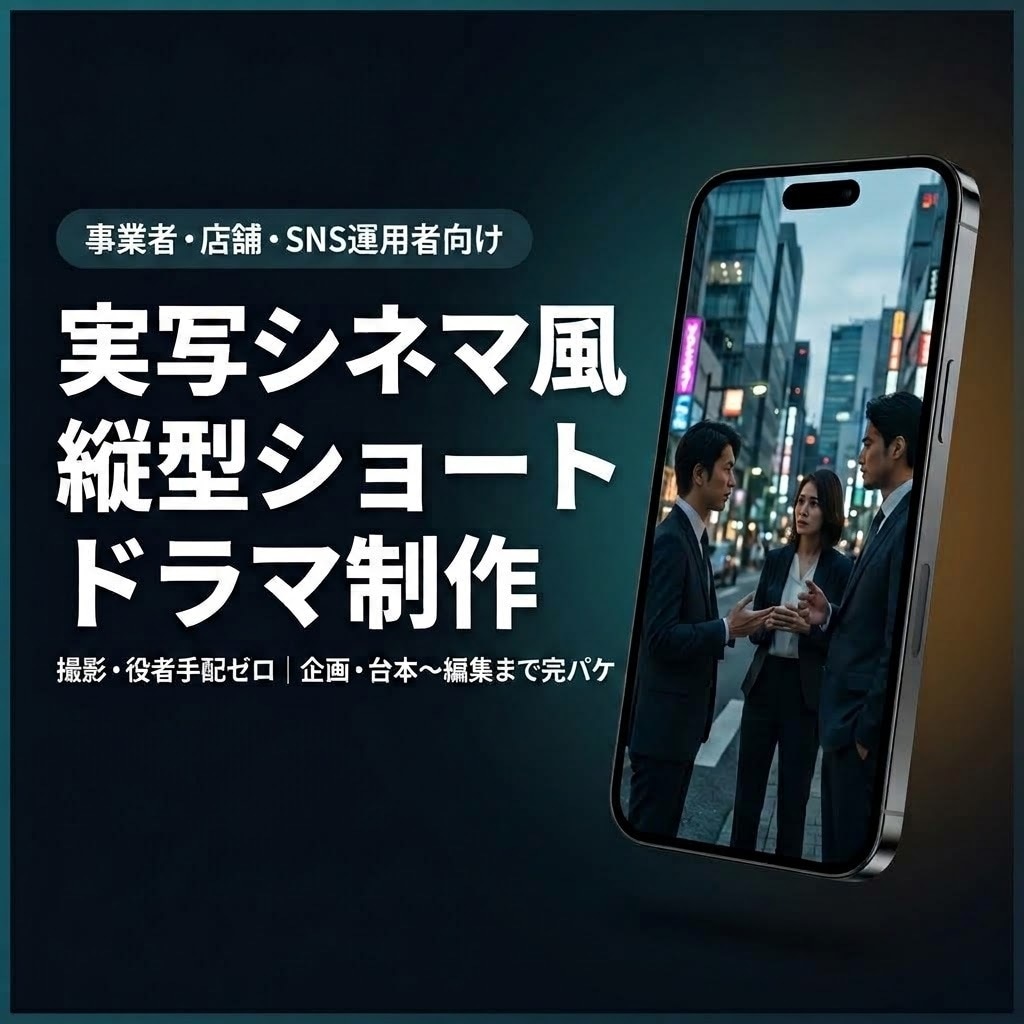 AIでシネマティックな縦型ショートドラマ制作します 役者手配なしで高品質なシネマ風ドラマを構築 イメージ1
