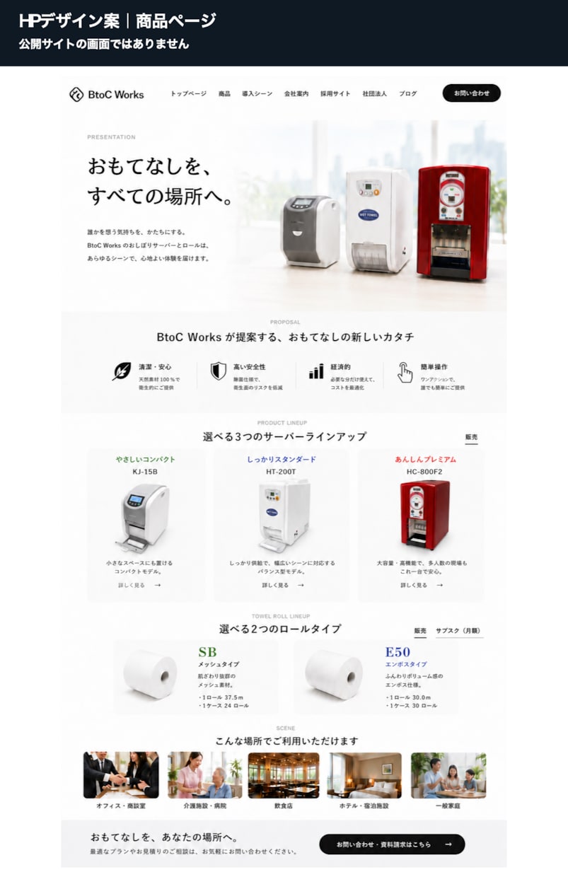 お店のホームページを作成します お店や事業の基本情報を、見やすいサイトに イメージ2