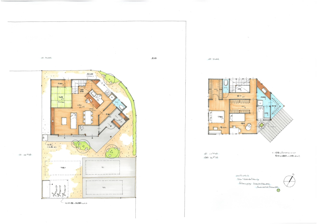一級建築士が住宅の間取りを手描きでご提案致します 一級建築士とつくる快適な間取りのご提案です イメージ4