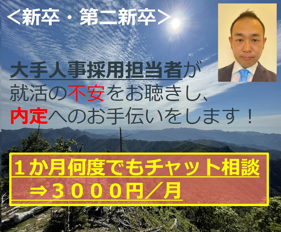 就職活動についての悩み等、ご相談を何度でも受けます 企業人事１０年の採用経験を活かしてご相談に乗ります！ イメージ1