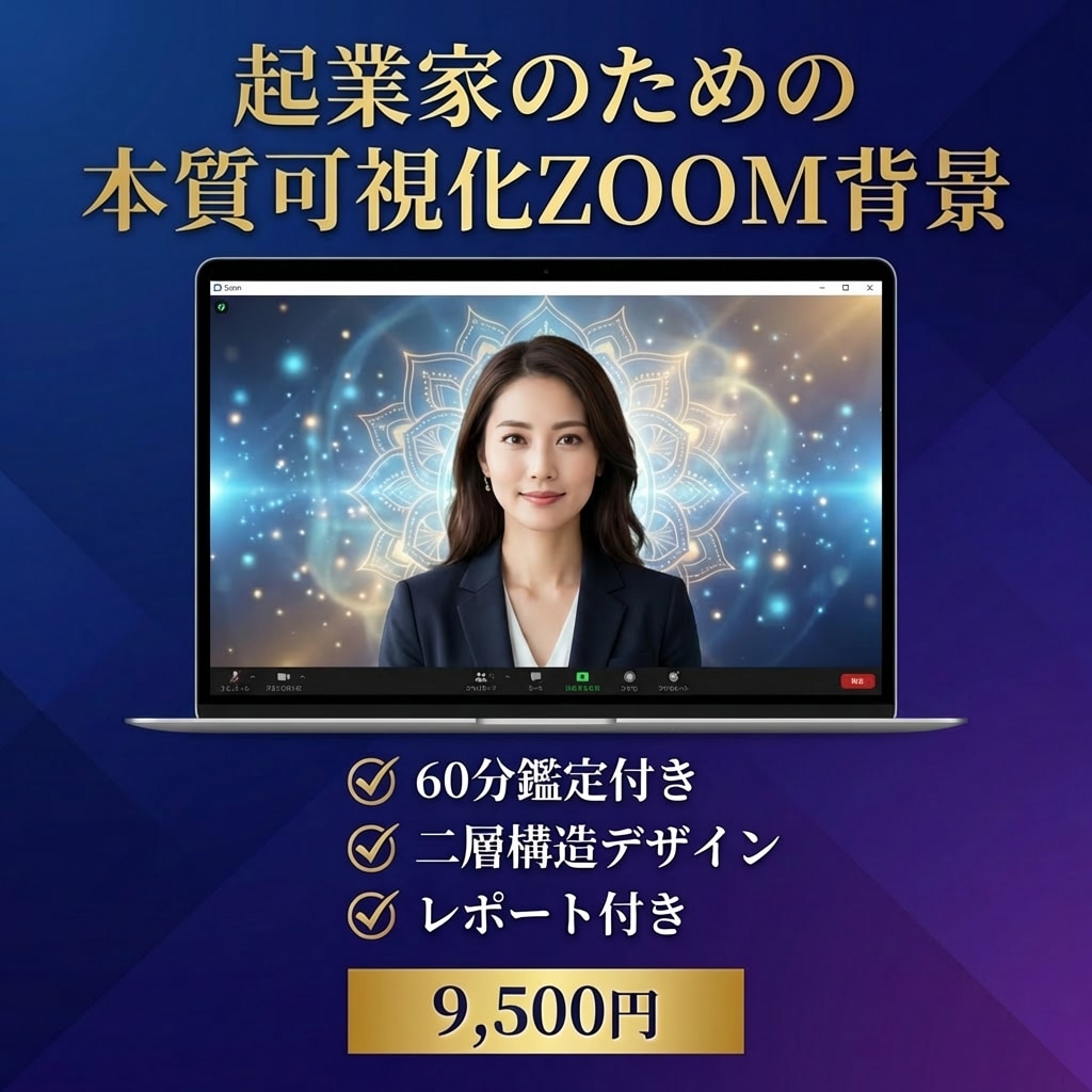 本質可視化ZOOM背景+60分鑑定します 起業家のための世界観デザイン。鑑定付き イメージ1