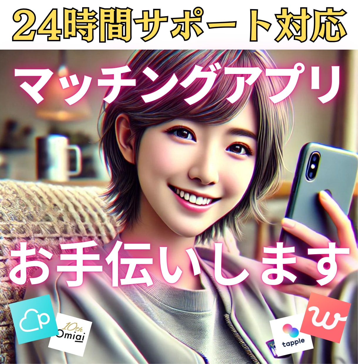 マッチングアプリのお悩み解決します マッチしない/デート行けない/彼女できない　を解決します イメージ1