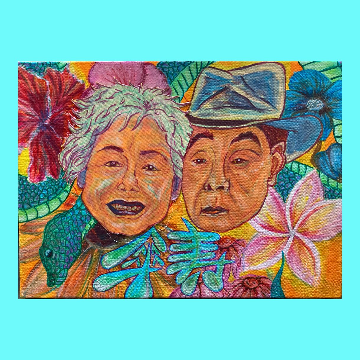 ポップでカラフルな似顔絵描きます 十人十色の色を独特の色使いで表現いたします♬ イメージ6