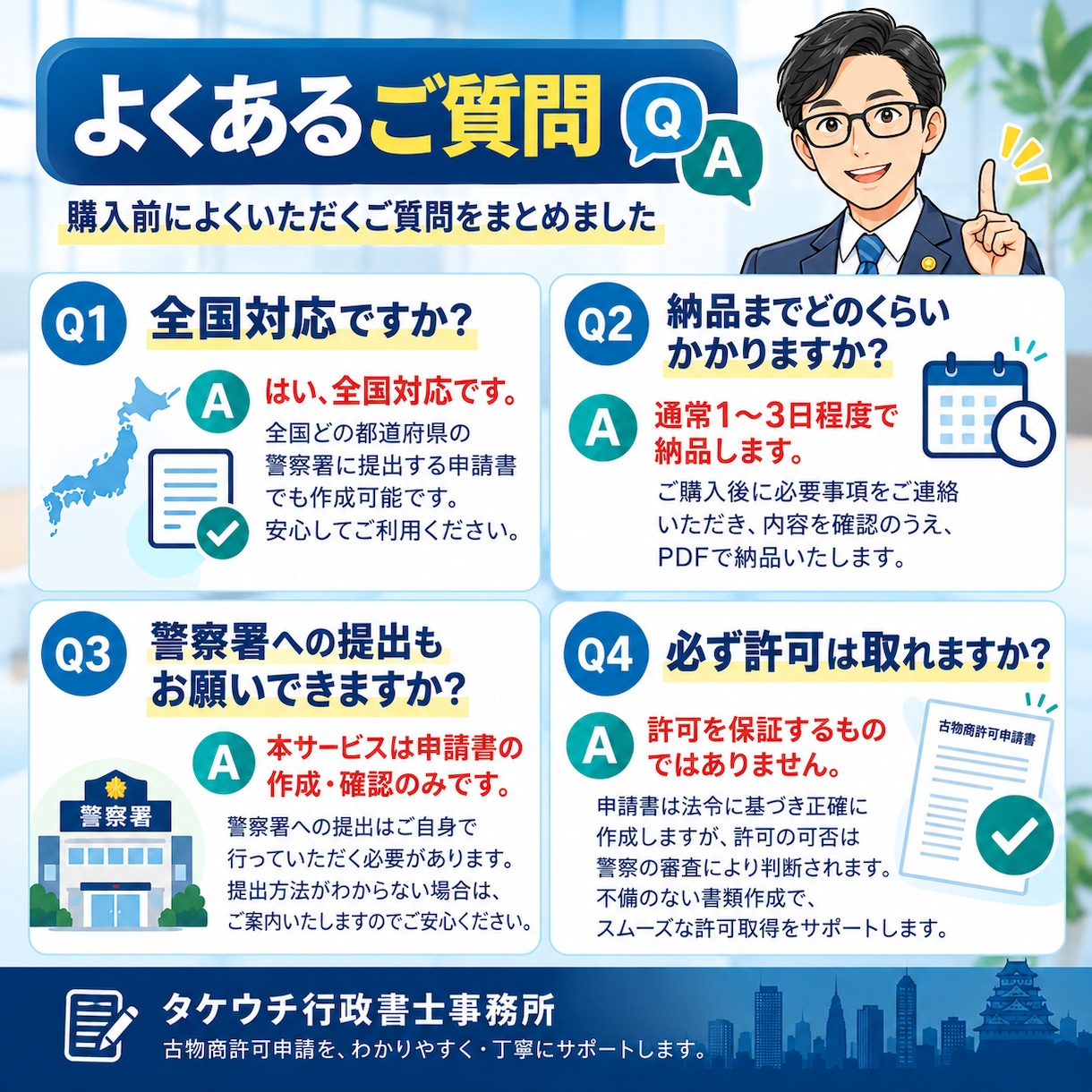 古物商許可申請書を行政書士が作成しますます 個人向け3,500円！全国対応・安心の書類作成 イメージ9