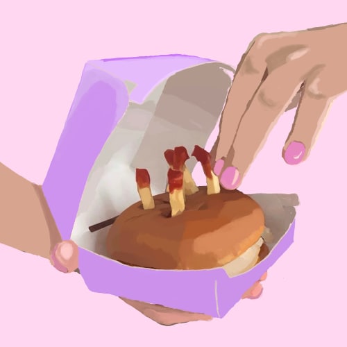 ロマンティックでお洒落なSNSアイコン作成致します 食べ物や動物などポップ、パステル調のイラストが得意です イメージ9
