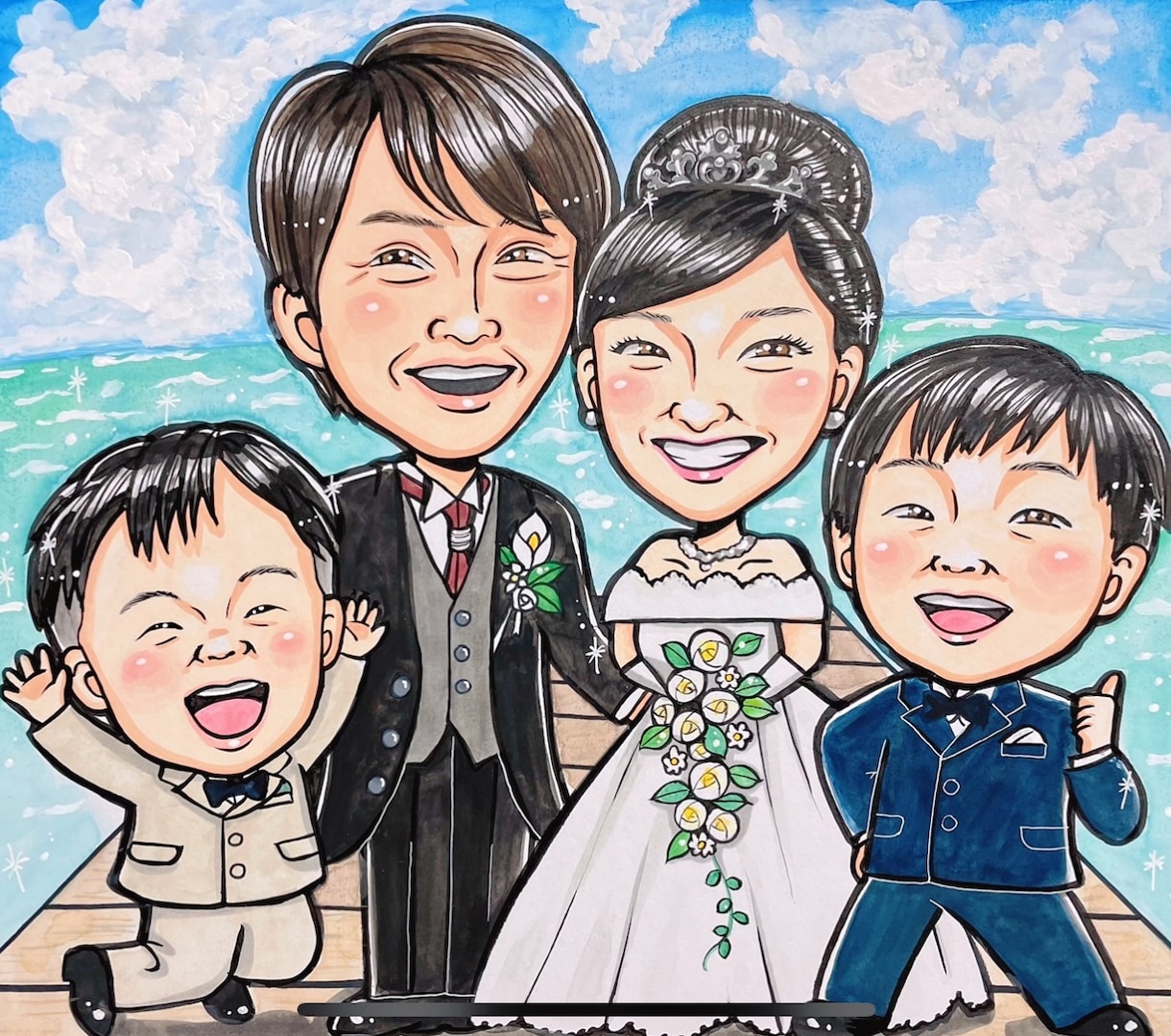 似ていてあったかい手描きの似顔絵お描きします 笑顔をカタチに 。世界に一つの贈りもの イメージ4