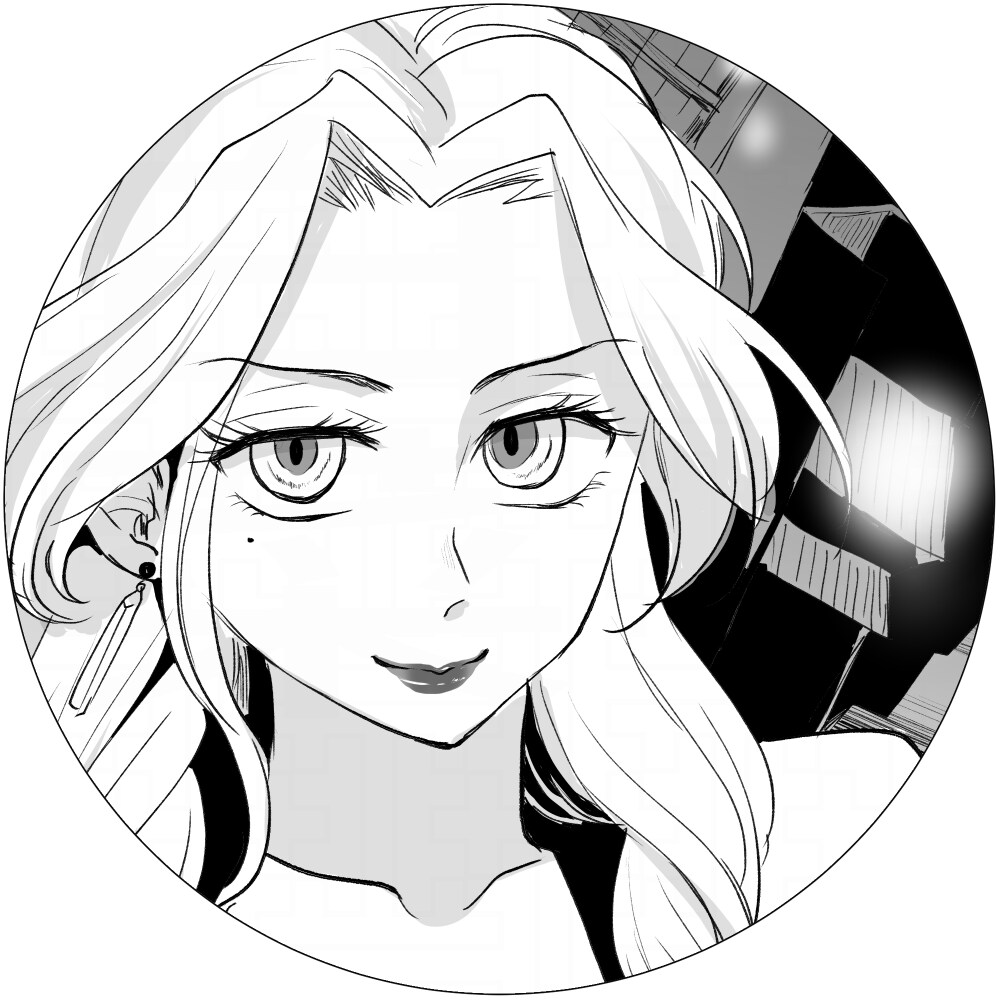 女性キャラのモノクロアイコン承ります 美しい女性のモノクロアイコンはいかがですか？ イメージ2