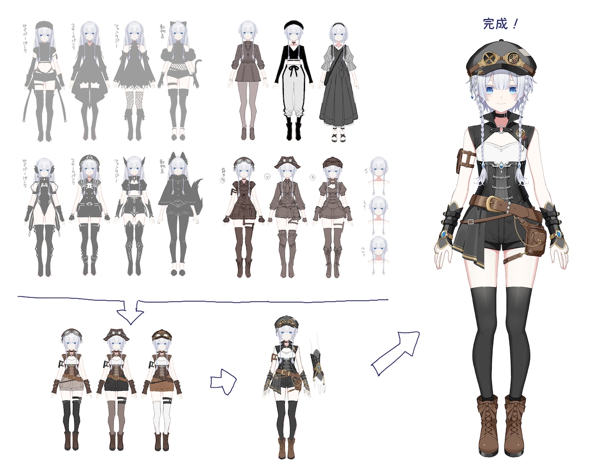 幼女から青年まで◆キャラクター制作します 商用OK◆パーツ分け、立ち絵や設定画、一枚絵など イメージ8
