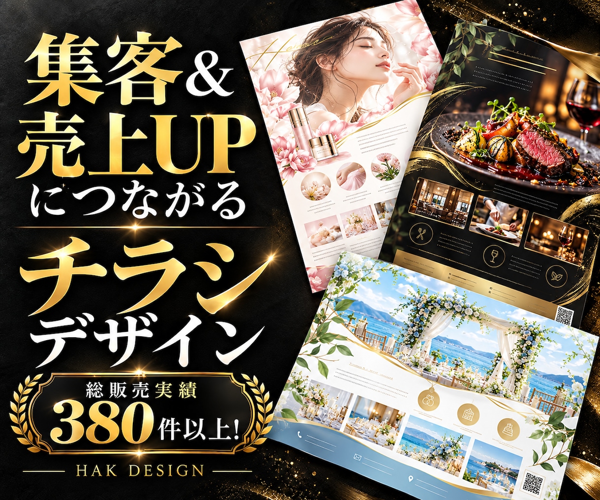集客特化 A4  両面チラシ フライヤーを作ります チラシ リーフレット ポスター フライヤー デザイン 制作 イメージ1