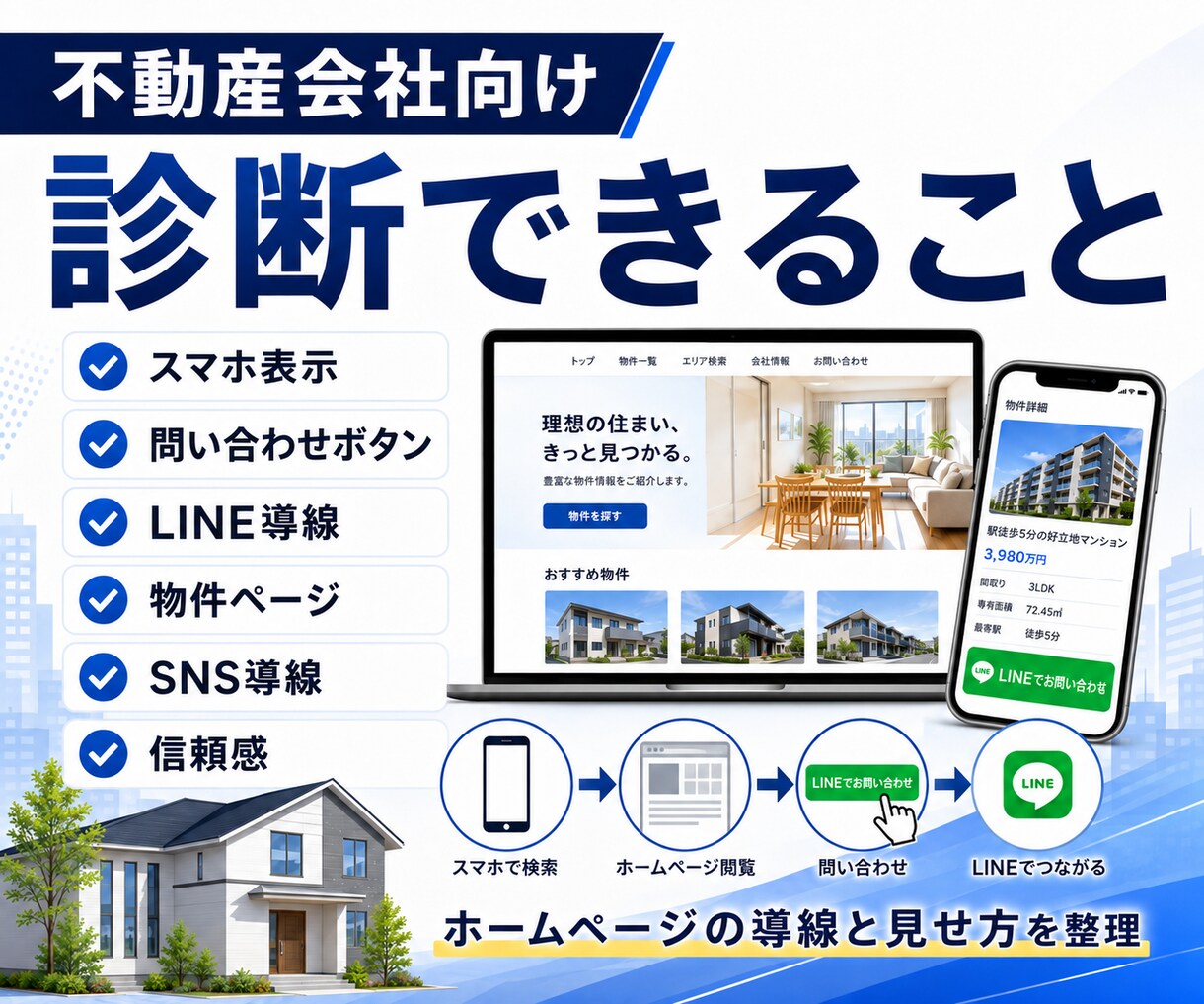 不動産会社HPの導線診断します 問い合わせにつながる改善点を提案 イメージ2
