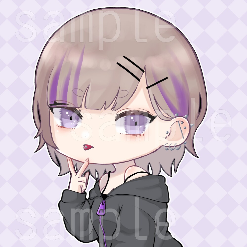SNSアイコンに使えるイラスト、作成します 洋風の可愛いから和風の妖艶までお任せください！ イメージ1