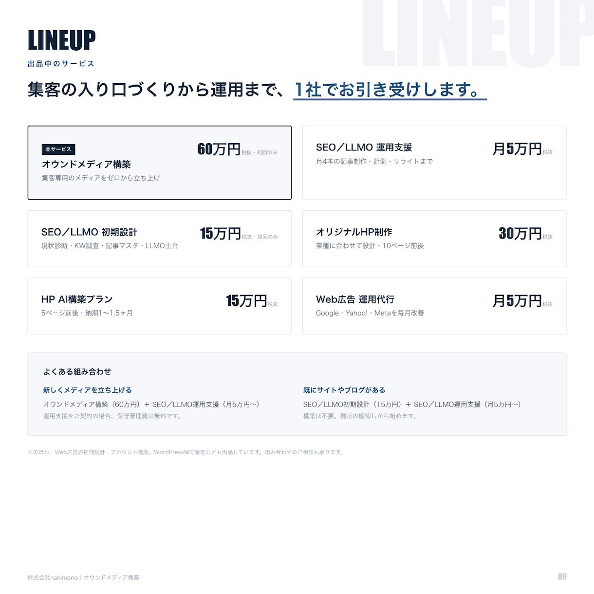 集客専用のオウンドメディアを構築します 広告に頼らない集客の入り口／検索とAIの両方から イメージ10