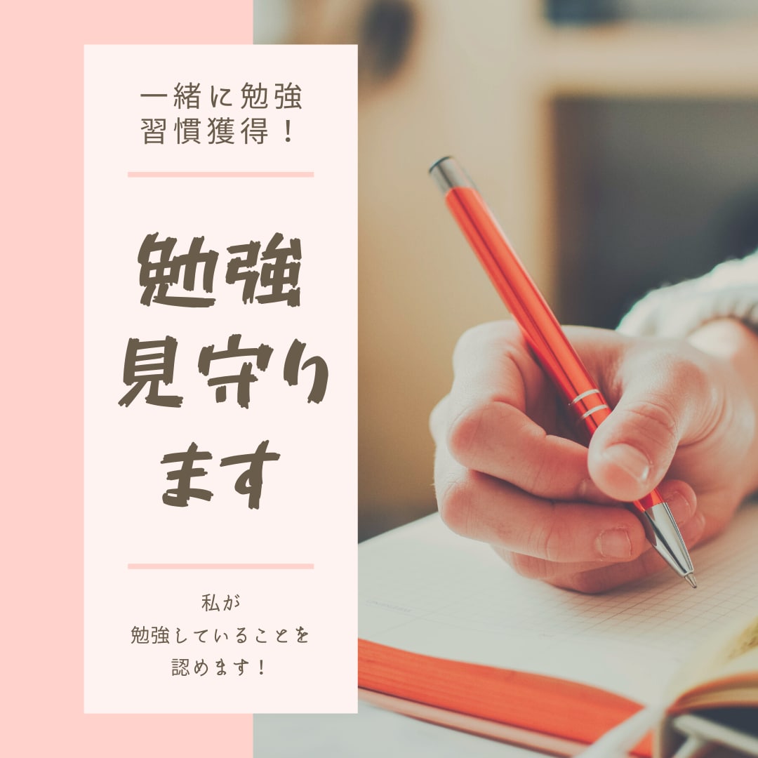 オンライン自習室　3日間、勉強を見守ります ただただ勉強しているところを見守って欲しい！認めて欲しい方！ イメージ1