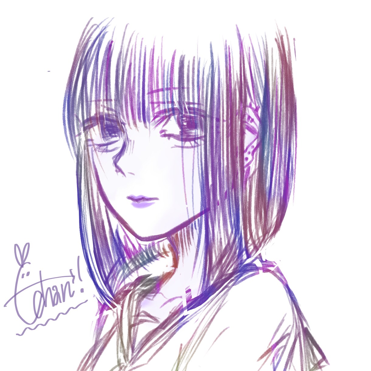 鉛筆/スケッチ風のシンプルイラスト描きます 似顔絵なども対応します！満足行くまで修正可！ イメージ3