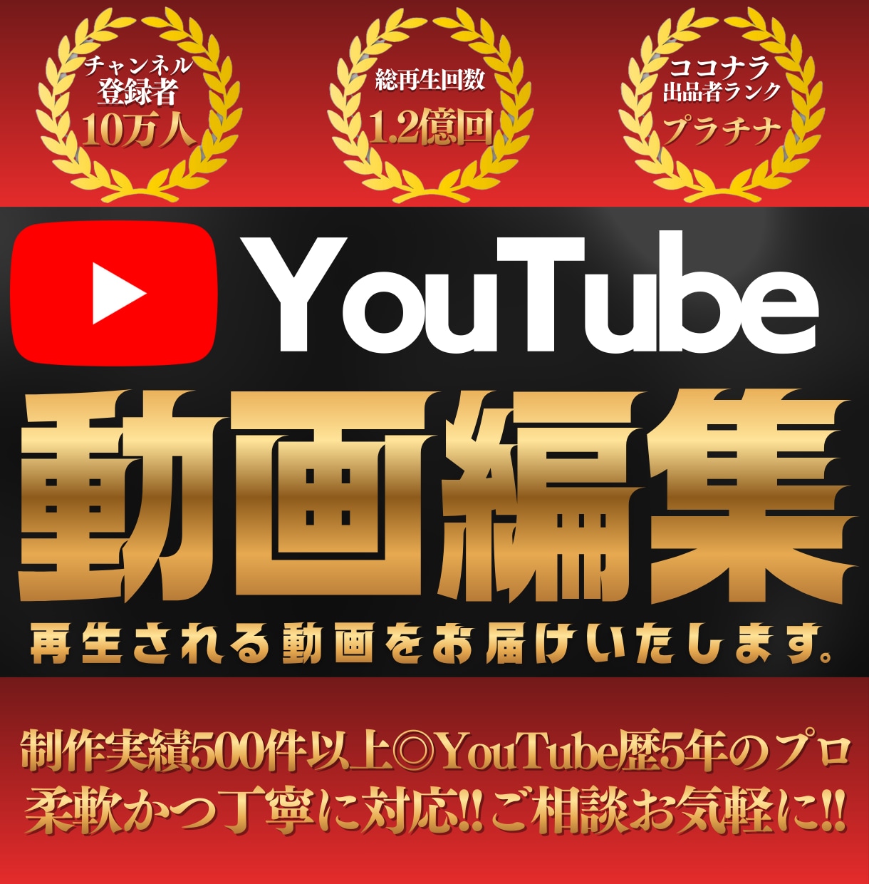 丸投げ可◎プロがYouTube横動画を編集します 元登録者10万人越えYouTube編集者&丁寧かつ即レス対応 イメージ1